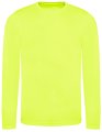 Heren Sportshirt Lange Mouw AWDis JC002 Electric Yellow